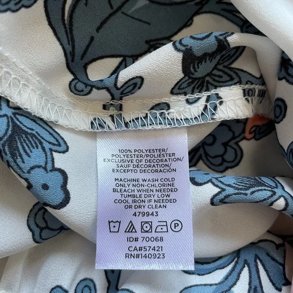 LOFT Floral Blouse - Blue and Pink - Picture 8 of 8